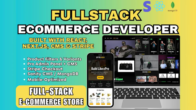 build a custom fullstack ecommerce website with admin panel