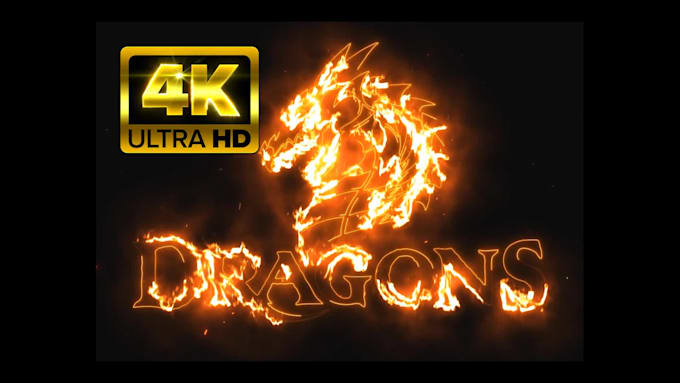 create epic fire burning logo animation, intro outro video