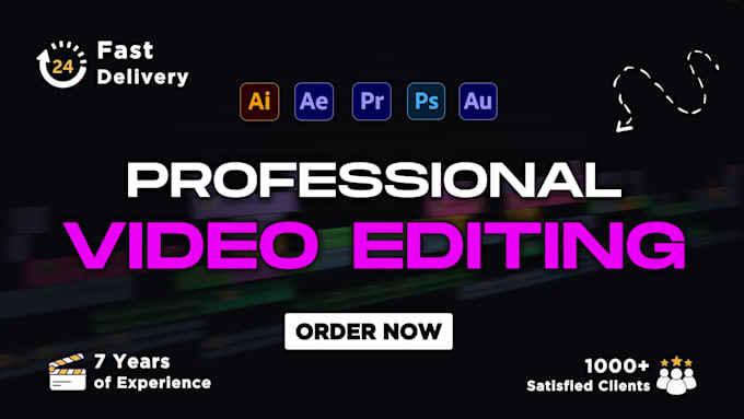do professional video editing and motion graphics ads with 24hrs fast delivery