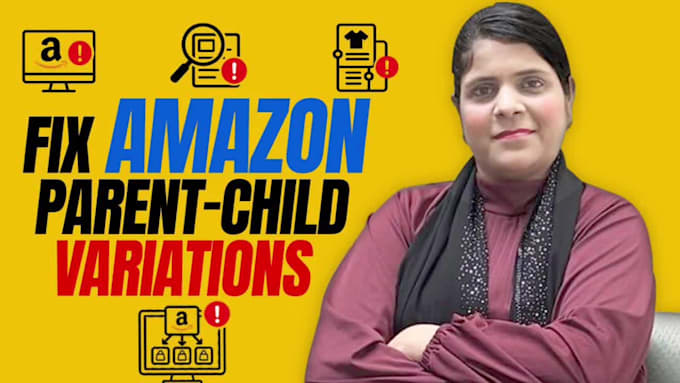 create amazon listing merge parent child variation creation for all category