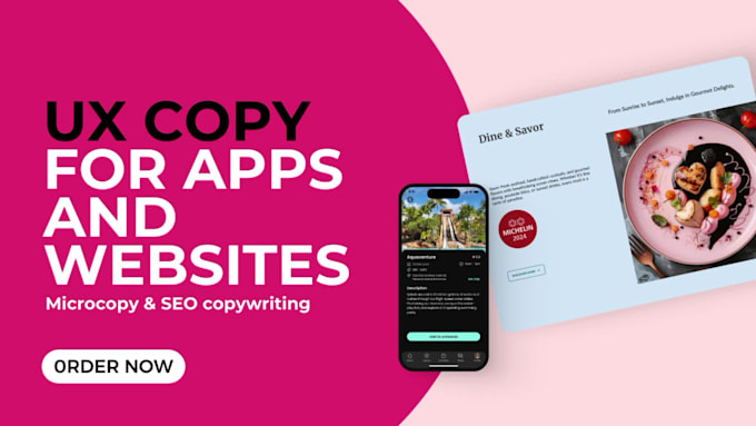 write UX copy for your website and apps, website copywriting and content