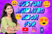 creative custom animated emoji for youtube instagram videos