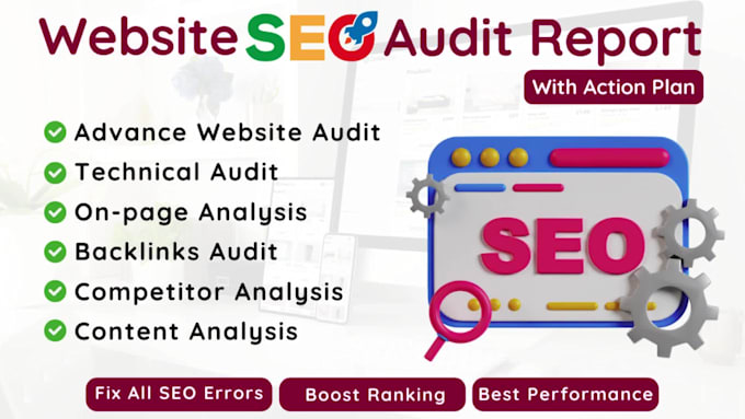 do web seo audit report, website analysis, with action plan