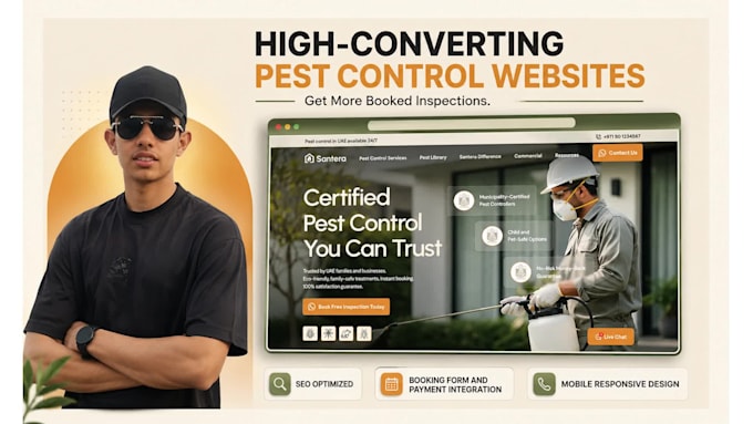 design a high converting pest control business website