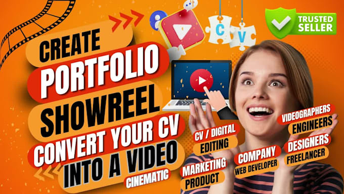 create a professional portfolio , showreel , resume ,CV animation