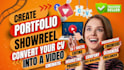 create a professional portfolio , showreel , resume ,CV animation