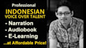 record indonesian voice over for narration or audiobook