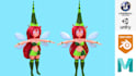 rig 3d character in maya and blender for unity, unreal, animation or vtuber