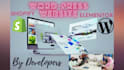 build custom wordpress or shopify website and fix  bugs