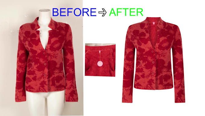 do ghost mannequin, neck joint and apparel photo editing