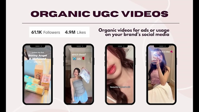 Create organic ugc videos for your brand by Keziadt | Fiverr