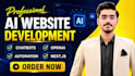 do custom ai website development as a full stack developer