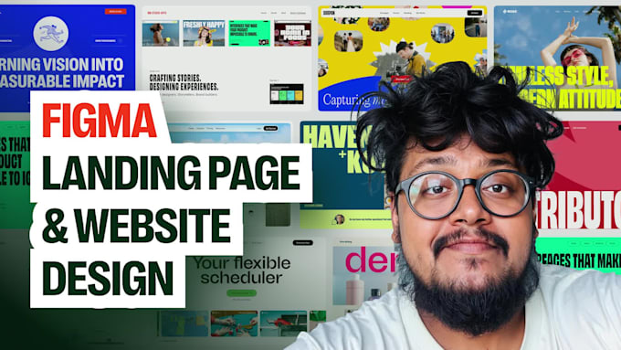 design responsive figma landing page and website uiux