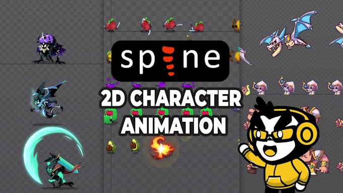 design custom 2d spine animations for your game