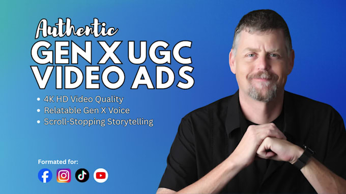 create mature gen x male ugc spokesperson videos for your brand