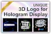 create unique 3d logo for hologram fan