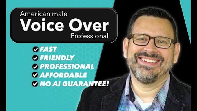record your deep motivational english american male voice over fast  no ai