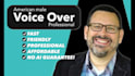 record your deep motivational english american male voice over fast  no ai