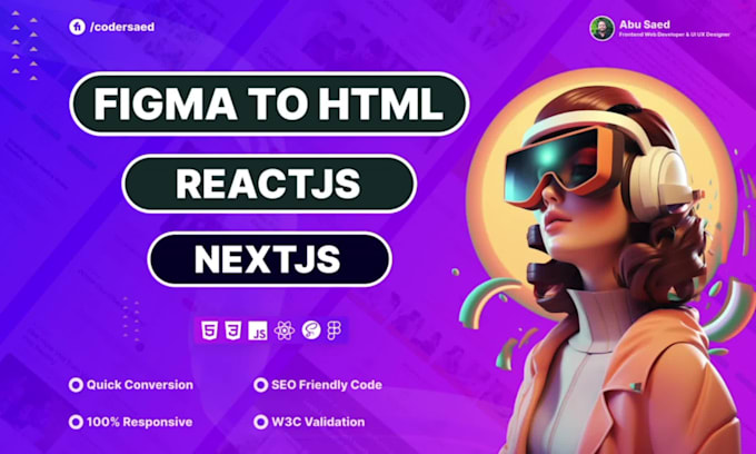 convert figma to html, figma to react js, next js, with bootstrap 5 tailwind css