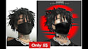 drawing you in a rapper style art like this