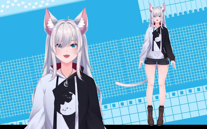 design and rig live2d vtuber model with anime style for streaming