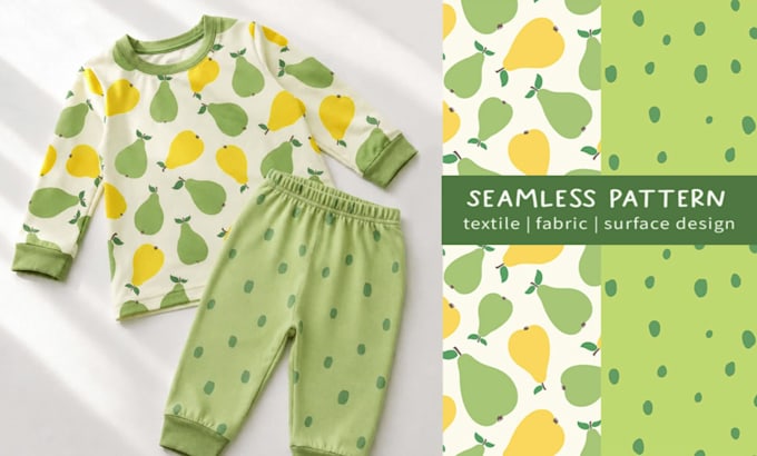 create baby and kids seamless pattern designs in vector