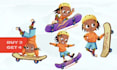 draw kids character design for children book illustration