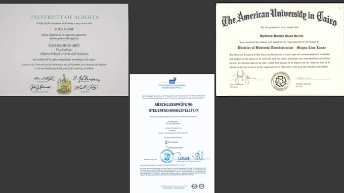 make diploma, professional certificate , award and degree