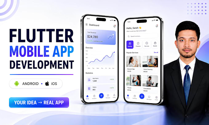 do mobile app development, android app ios app development, as flutter developer