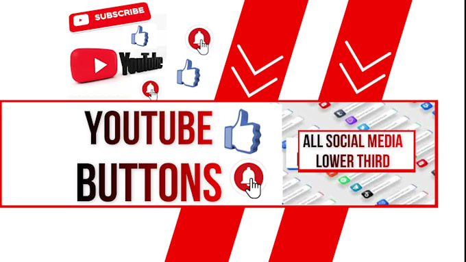 add animated social media buttons and  lowers third on video
