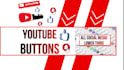 add animated social media buttons and  lowers third on video