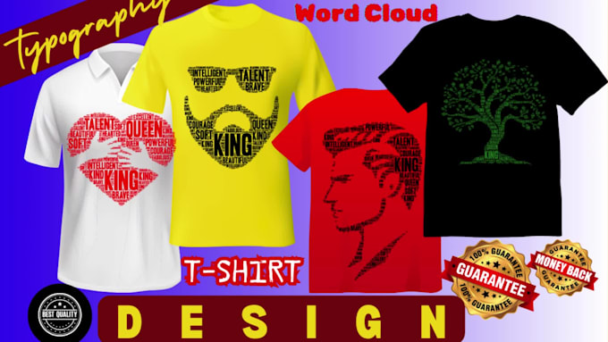 do word cloud art and typography t shirt design