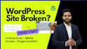 fix wordpress critical errors, white screen, and broken websites