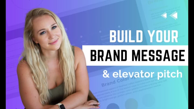 build your brand message and elevator pitch