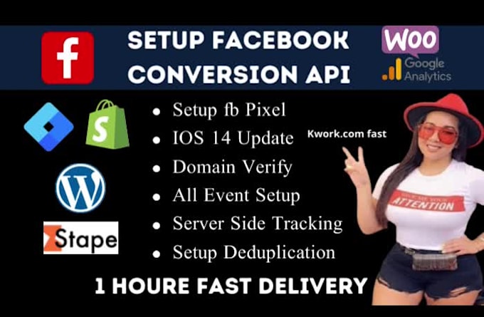 install event ecommerce tracking shopify conversion API with gtm IOS 14 fb pixel