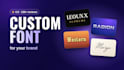 create a custom font, typeface or logo font for your brand in ttf otf