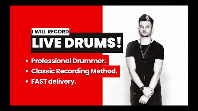 be your professional drummer for acoustic drum recording