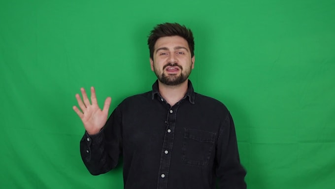 create a green screen spokesperson video
