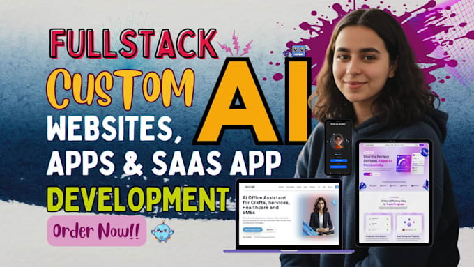 develop ai saas app, ai website, ai chatbot, ai software
