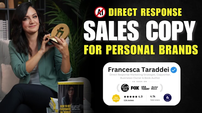 do sales copy and content writing for your personal brand
