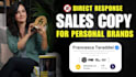 do sales copy and content writing for your personal brand