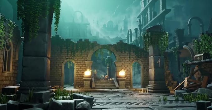 open world rpg fantasy 3d environment for game unrealengine 5 unity environment