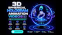 create 3d animation for a spherical hologram fan display