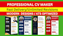 be your expert CV maker for job winning CV, resume, cover letter