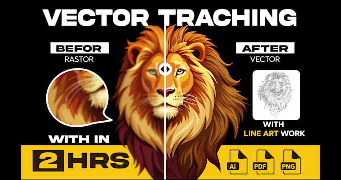 expertly vectorize and trace your logo or image in 2 hours