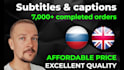 add subtitles and captions to your video in russian and english