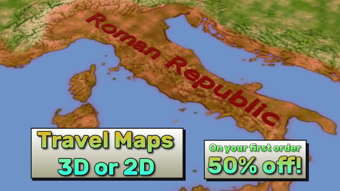 make travel maps in 3d or 2d