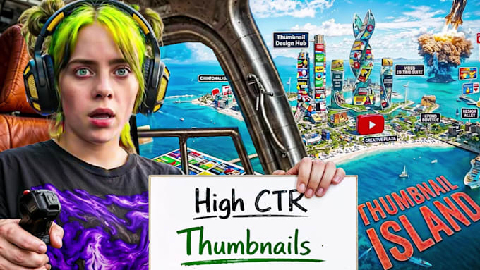 design attractive and high ctr thumbnails for your youtube channel