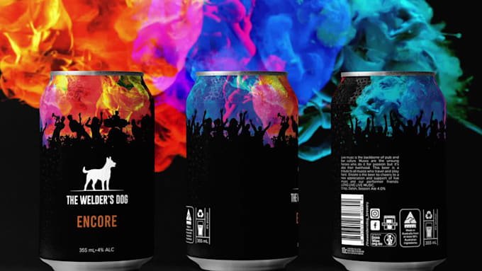 design your craft beer label with 3d mockup