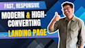 design a clean, modern and high converting single landing page wordpress website